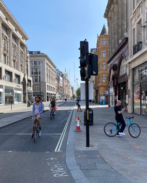 Oxford Street in lockdown.